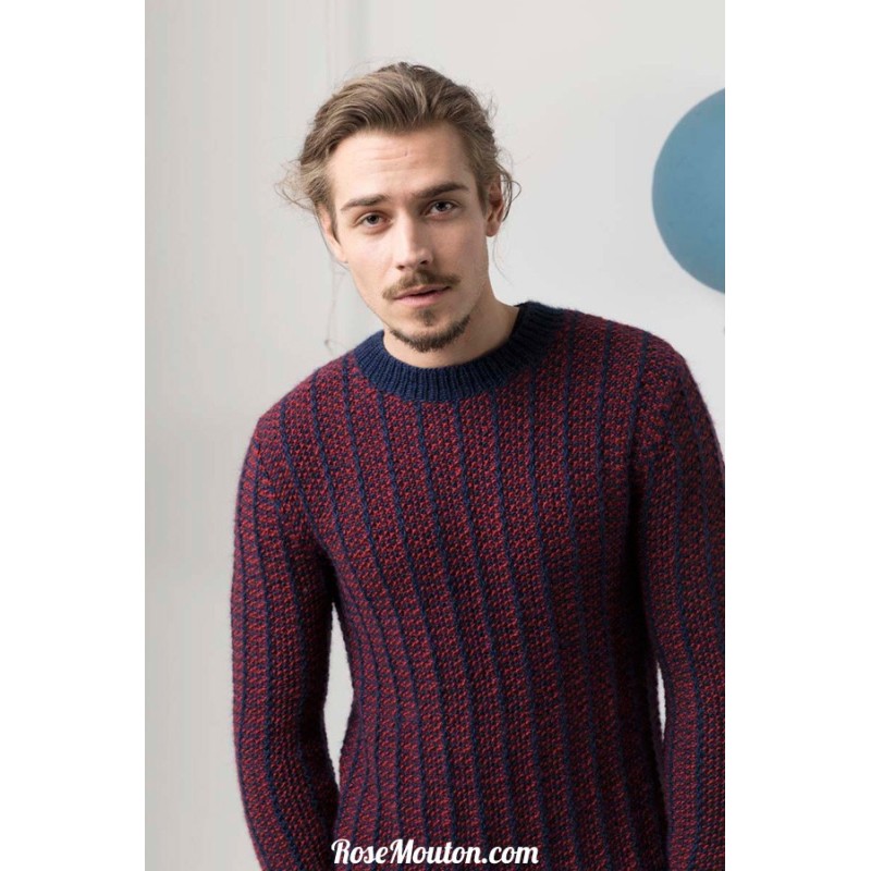 Modèle pullover homme 22 catalogue FAM 247 Lang Yarns