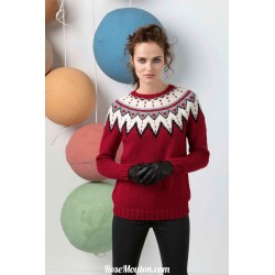 Modèle pullover avec empiècement en rond 53 catalogue FAM 247