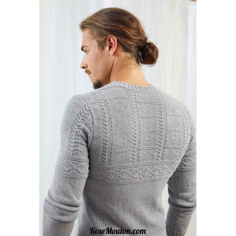 Modèle pullover homme 27 catalogue FAM 251 Lang Yarns