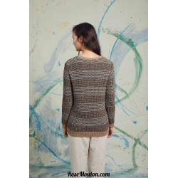 Modèle gilet femme 3 catalogue FAM 252 Lang Yarns