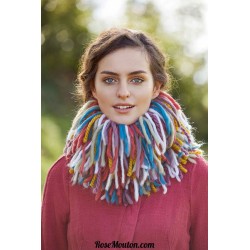 Modèle snood à franges 15 catalogue FAM 253 Lang Yarns