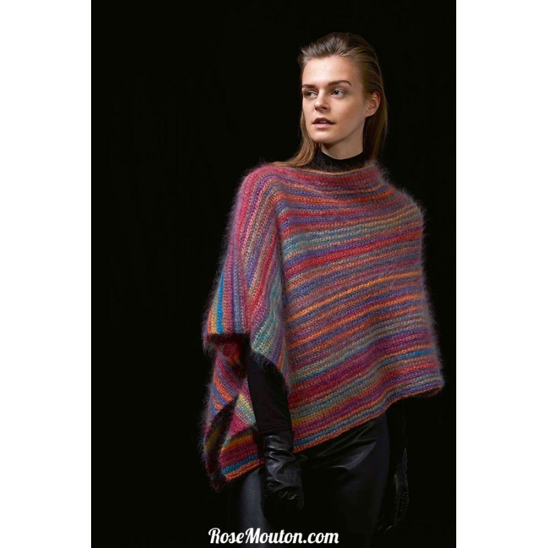 Modèle poncho 8 catalogue FAM 257 Lang Yarns