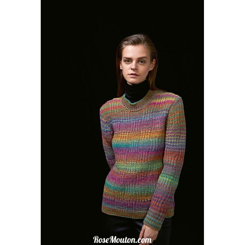 Modèle pullover unisexe 19 catalogue FAM 257 Lang Yarns