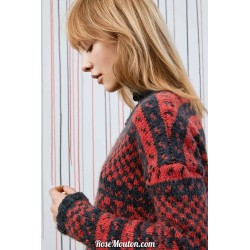 Modèle pullover femme 1 catalogue Punto 6 JACQUARD Lang Yarns