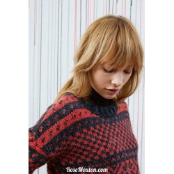 Modèle pullover femme 1 catalogue Punto 6 JACQUARD Lang Yarns