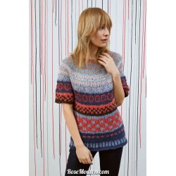 Modèle pullover 7 catalogue Punto 6 JACQUARD Lang Yarns