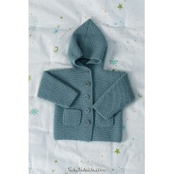 Modèle gilet à capuche 11 Punto 17 LAYETTE Lang Yarns