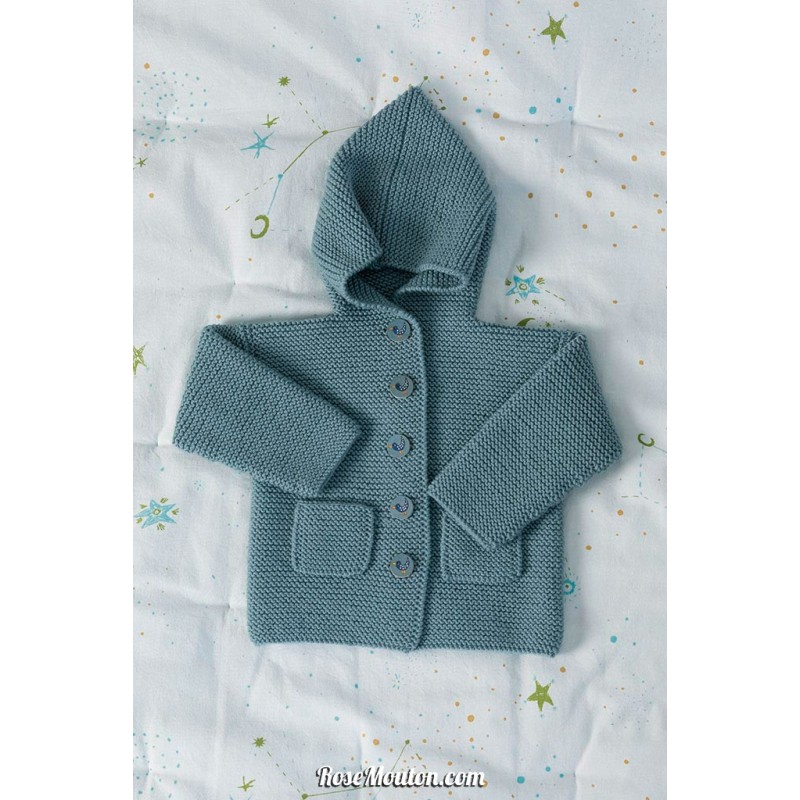 Modèle gilet à capuche 11 Punto 17 LAYETTE Lang Yarns