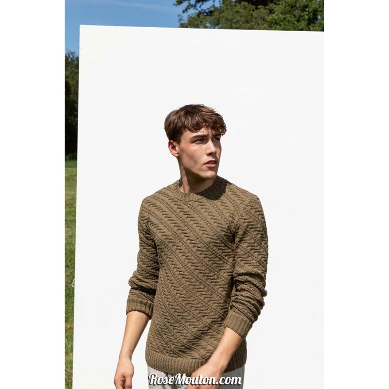 Modèle pullover homme 44 catalogue FAM 263 Lang Yarns