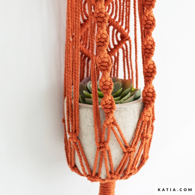 Kit cache-pot suspendu en macramé