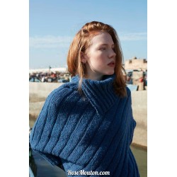 Modèle poncho pullover 5 catalogue FAM 266 Lang Yarns