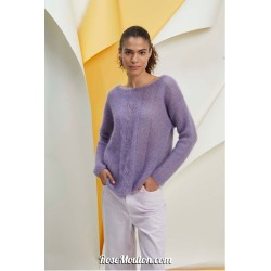 Modèle pullover 2 mohair et soie catalogue FAM 267 Lang Yarns