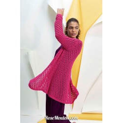 Modèle long gilet 16 catalogue FAM 267 Lang Yarns