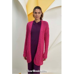 Modèle long gilet 16 catalogue FAM 267 Lang Yarns