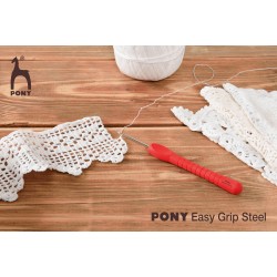 Crochet avec manche caoutchouc souple  Easy Grip 