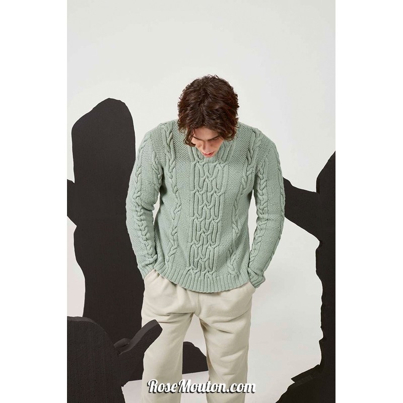 Modèle pullover homme 38 catalogue FAM 269 Lang Yarns