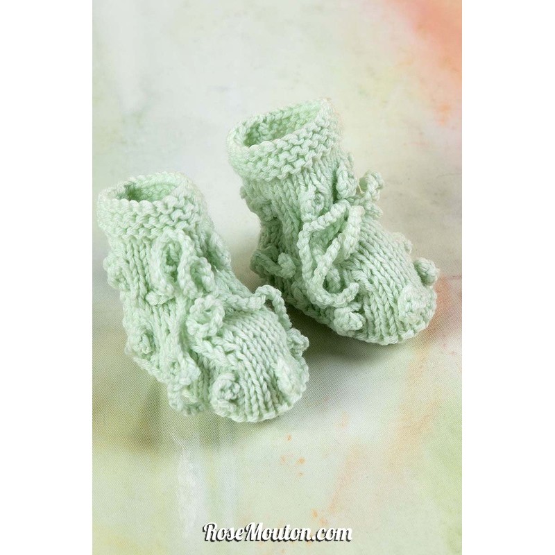 Modèle chaussons 5 Punto 35 LAYETTE MERINO 200 Lang Yarns