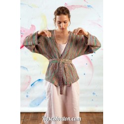 Modèle veste kimono 1 Punto 37 KARMA Lang Yarns