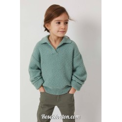 Modèle pull à col polo 23 Punto 41 KIDS ATLANTIS Lang Yarns