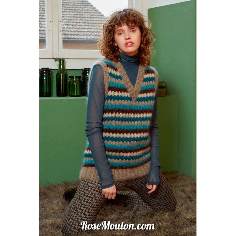 Modèle pull sans manches 70 catalogue FAM 274 Lang Yarns