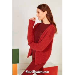 Modèle cardigan 62 catalogue FAM 274 Lang Yarns