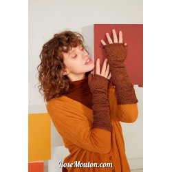 Modèle longues manchettes 55 catalogue FAM 274 Lang Yarns