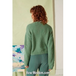 Modèle cardigan 46 catalogue FAM 274 Lang Yarns