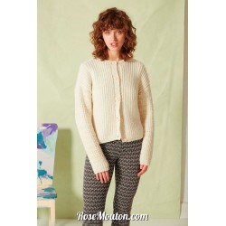 Modèle cardigan 30 catalogue FAM 274 Lang Yarns