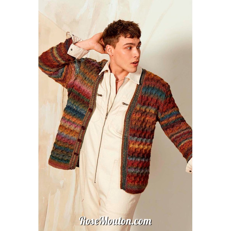 Modèle cardigan homme 4 Punto 44 HOMME Lang Yarns