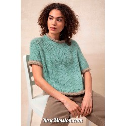 Modèle pullover à manches courtes 9 Punto 48 TOP DOWN Lang Yarns