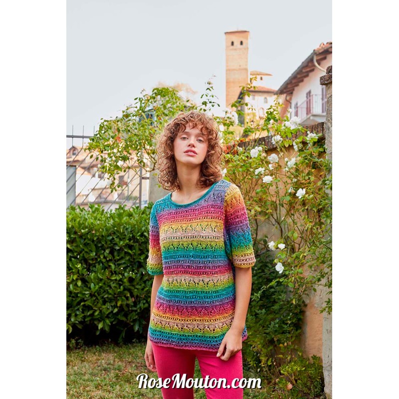 Modèle pull manches courtes 6 Punto 57 LINELLO Lang Yarns