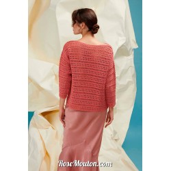 Modèle pullover au crochet 61 catalogue FAM 276 Lang Yarns