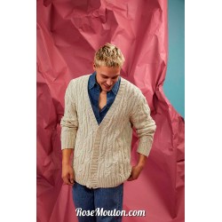 Modèle gilet homme 49 catalogue FAM 276 Lang Yarns