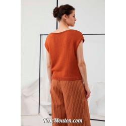 Modèle pull sans manches 39 catalogue FAM 276 Lang Yarns