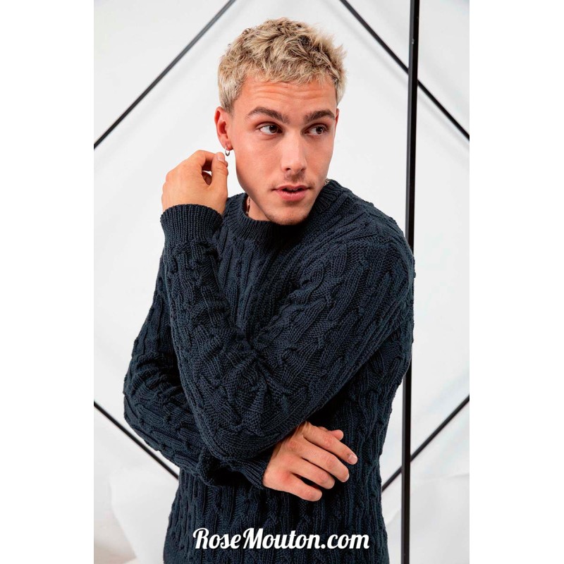 Modèle pullover homme 27 catalogue FAM 276 Lang Yarns