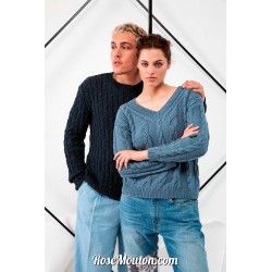 Modèle pullover homme 27 catalogue FAM 276 Lang Yarns