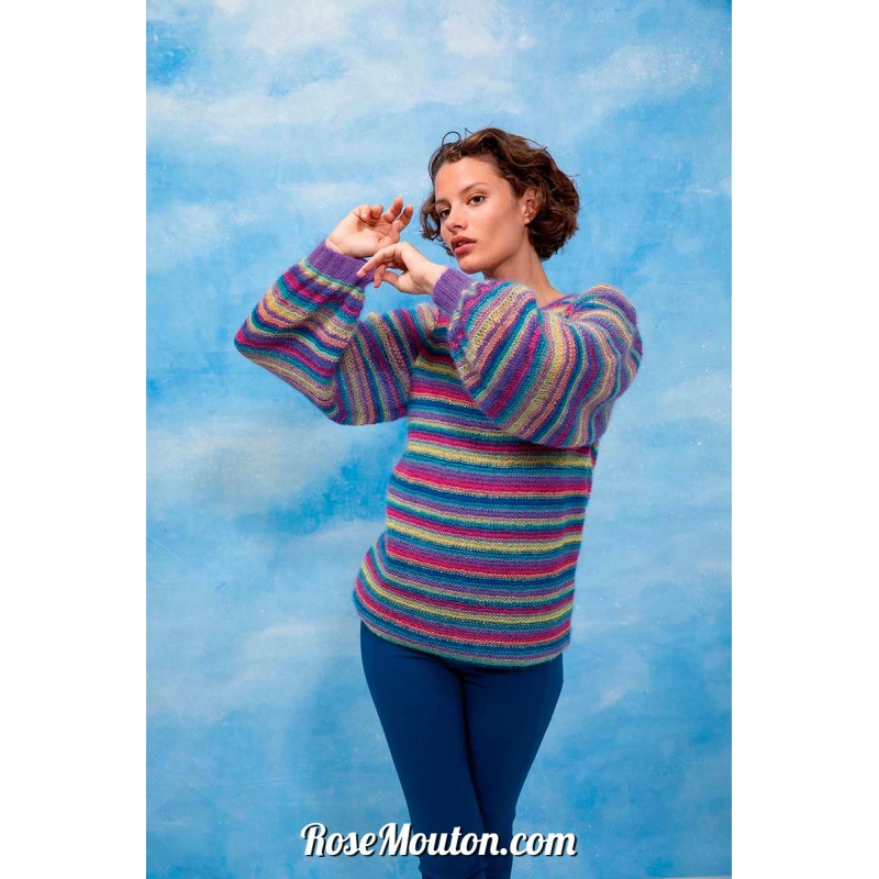 Modèle pullover 8 catalogue FAM 276 Lang Yarns