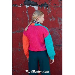 Modèle cardigan 23 catalogue FAM 279 Lang Yarns