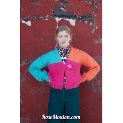 Modèle cardigan 23 catalogue FAM 279 Lang Yarns