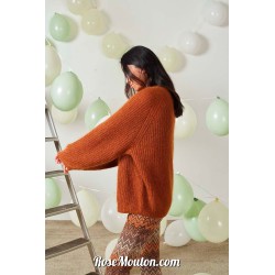 Modèle pullover en top down 1 catalogue FAM 278 Lang Yarns