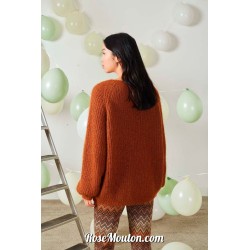 Modèle pullover en top down 1 catalogue FAM 278 Lang Yarns