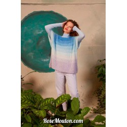 Modèle pullover en top down 22 catalogue FAM 278 Lang Yarns