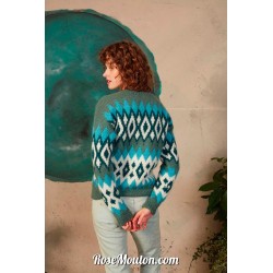 Modèle pullover jacquard 29 catalogue FAM 278 Lang Yarns