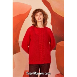 Modèle pullover en top down 56 catalogue FAM 278 Lang Yarns