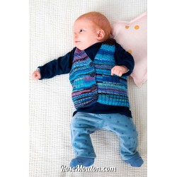 Modèle gilet sans manches 12 Punto 54 LAYETTE MERINO 200 COLOR Lang Yarns