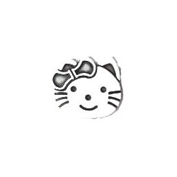 Bouton tête de chat (façon Hello Kitty)