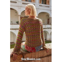 Modèle cardigan 25 catalogue FAM 281 Lang Yarns