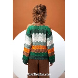 Modèle pullover 28 catalogue FAM 280 Lang Yarns