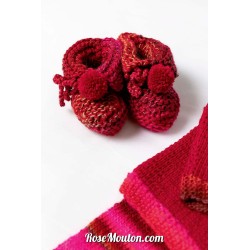 Modèle chaussons 4 Punto 24 MERINO LAYETTE Lang Yarns