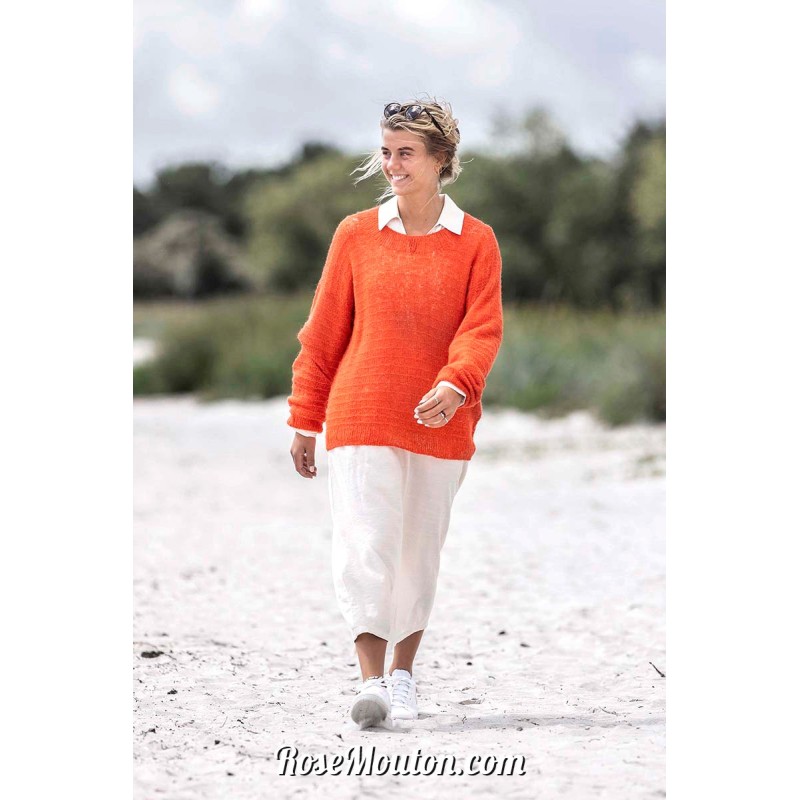 Modèle pullover top down Passion, Indie Design (PDF)